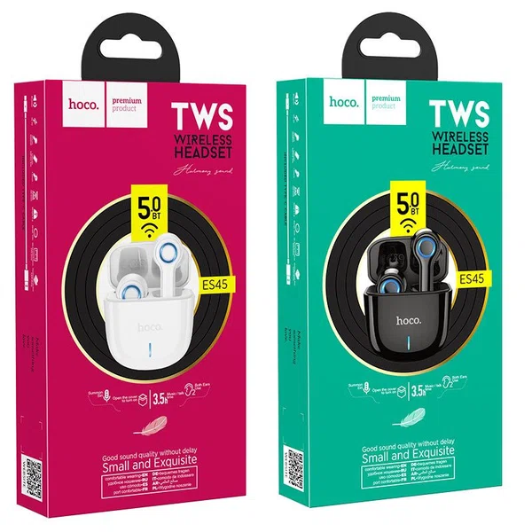 Hoco ES45 Harmony Sound TWS Wireless Headset with Charging Case - Available at AfnoBazar Nepal