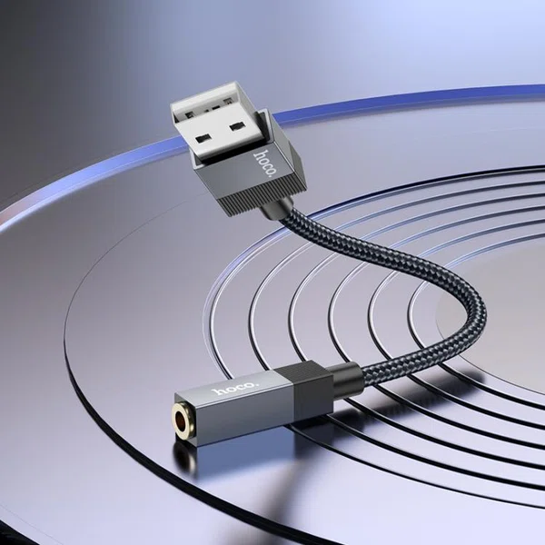Hoco UPA32D Clever Audio Converter USB to Female 3.5 - Available at AfnoBazar Nepal