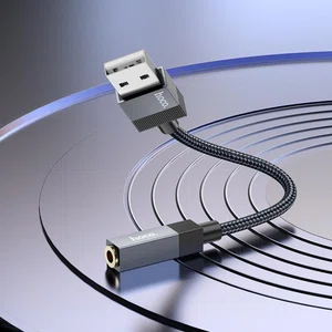 Hoco UPA32D Clever Audio Converter USB to Female 3.5 - Available at AfnoBazar Nepal