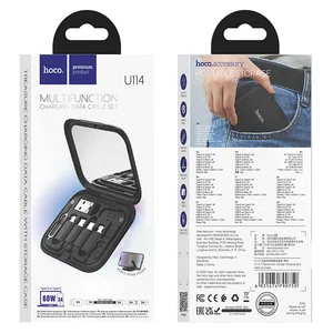 Hoco U114 Treasure Box Storage Charging Data Cable Set - Available at AfnoBazar Nepal