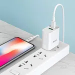 Hoco C80 Wall Charger Rapido PD20W + QC3.0 Charger Set (C to iP) (US) - Available at AfnoBazar Nepal