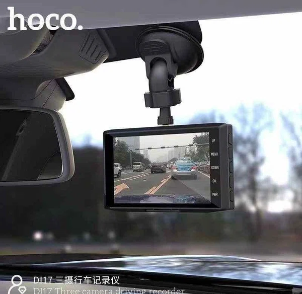 Hoco DI17 Three Camera Driving Recorder - Available at AfnoBazar Nepal