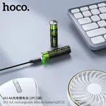 Hoco JA3 AA Rechargeable Lithium Battery - Available at AfnoBazar Nepal