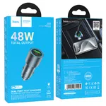 Hoco Z60 Bloom 48W Dual-Port PD30W+QC3.0 Multi-Protocol Car Charger - Available at AfnoBazar Nepal