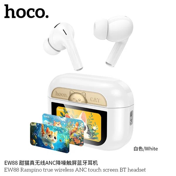 Hoco EW88 Rampino True Wireless ANC Touch Screen BT Earbud - Available at AfnoBazar Nepal