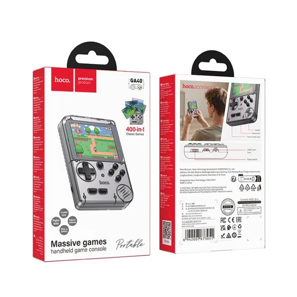 Hoco GA40 Brilliant Portable Vertical Screen Game Console - Available at AfnoBazar Nepal