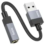 Hoco UPA32D Clever Audio Converter USB to Female 3.5 - Available at AfnoBazar Nepal