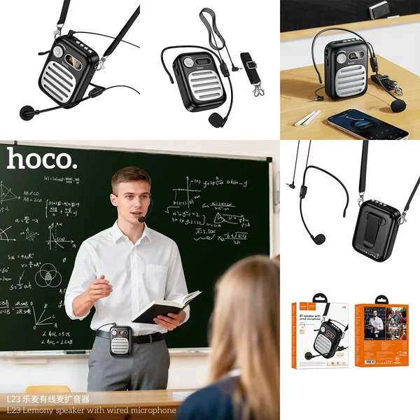 Hoco L23 Lemony Speaker with Wired Microphone - Available at AfnoBazar Nepal