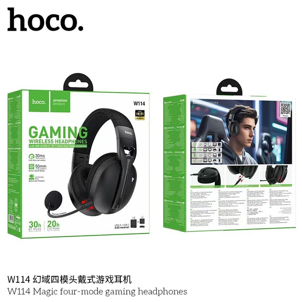Hoco W114 Magic Four-Mode Gaming Headphones - Available at AfnoBazar Nepal