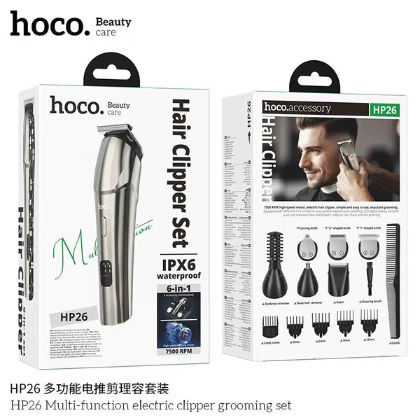 Hoco HP26 Multi-Function Electric Clipper Grooming Set - Available at AfnoBazar Nepal
