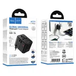 Hoco AC31 PD 25W 3-Port Global Universal Travel Charger (2 x Type-C + USB-A) - Available at AfnoBazar Nepal