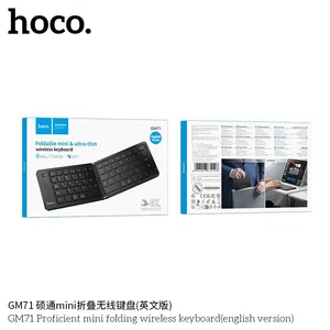Hoco GM71 Proficient Mini Folding Wireless Keyboard (English/Russian Version) - Available at AfnoBazar Nepal