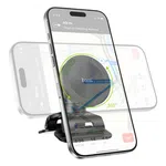 Hoco H97 Eminent Ring Magnetic Car Center Console Phone Holder (Black) - Available at AfnoBazar Nepal