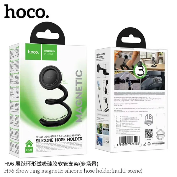 Hoco H96 Show Ring Magnetic Silicone Hose Holder (Multi-Scene) - Available at AfnoBazar Nepal