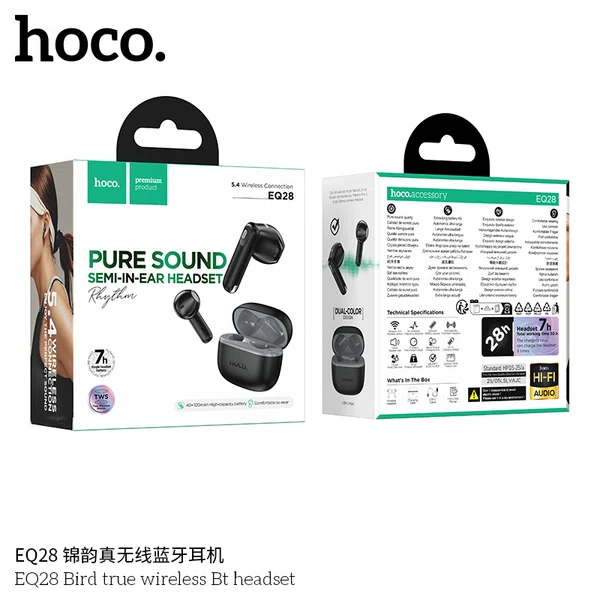 Hoco EQ28 Bird Wireless Bluetooth Headphones - Available at AfnoBazar Nepal