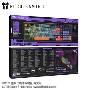 Hoco GM751 Elegante 3-Mode Gaming Keyboard (English Version) - Available at AfnoBazar Nepal