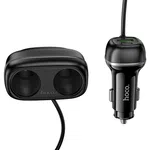 Hoco Z59 Rank 48W Dual Port PD30W+QC3.0 Dual Lighter Slot Car Charger - Available at AfnoBazar Nepal