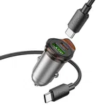 Hoco NZ16A Rigorous 43W Dual Port PD25W+QC3.0 Car Charger - Available at AfnoBazar Nepal