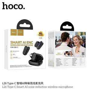 Hoco L26 Type-C Smart AI Noise Reduction Wireless Microphone - Available at AfnoBazar Nepal