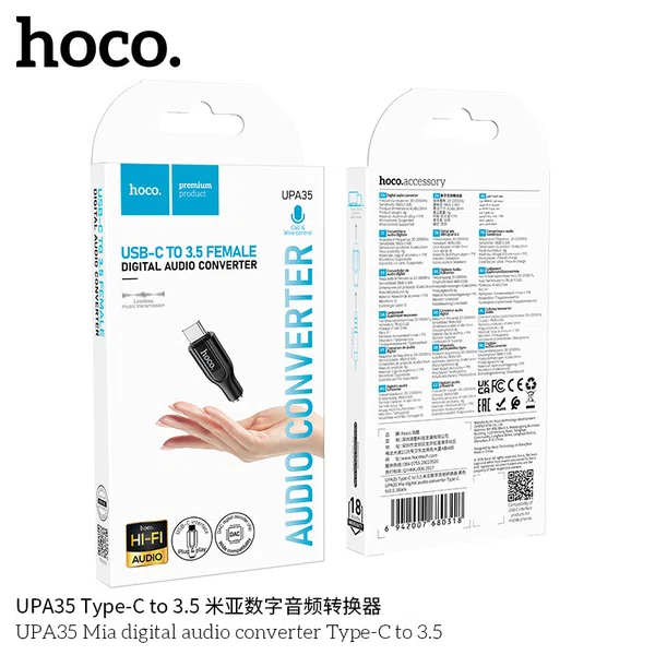 Hoco UPA35 Mia Type-C to 3.5mm Digital Audio Adapter - Available at AfnoBazar Nepal