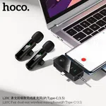 Hoco L20C Fair Dual-Mic Wireless Microphone (iP/Type-C/3.5) - Available at AfnoBazar Nepal