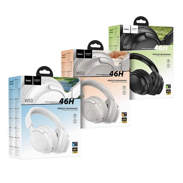 Hoco W53 Wireless Headphone (BT v5.3) Supports AUX Mode - Available at AfnoBazar Nepal