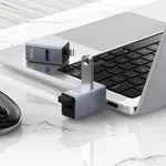 Hoco HB54A OTG 3-in-1 USB-C Hub (1 x USB 3.0 + 2 x USB 2.0) - Available at AfnoBazar Nepal