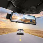 Hoco Dash Cam DV16 Mirror Dual Channel Driving Recorder - Available at AfnoBazar Nepal