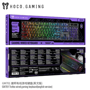 Hoco GM701 Trofeo Wired Gaming Keyboard (English Version) - Available at AfnoBazar Nepal