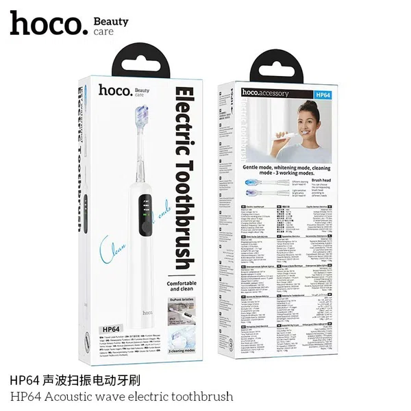 Hoco HP64 Acoustic Wave Electric Toothbrush - Available at AfnoBazar Nepal
