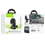 Hoco H97 Eminent Ring Magnetic Car Center Console Phone Holder (Black) - Available at AfnoBazar Nepal