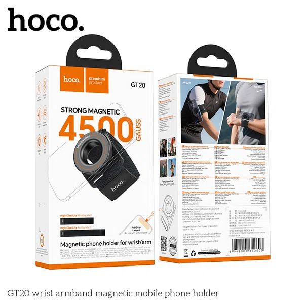 Hoco GT20 Wrist Armband Magnetic Holder for Phone - Available at AfnoBazar Nepal