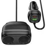 Hoco Z59 Rank 48W Dual Port PD30W+QC3.0 Dual Lighter Slot Car Charger - Available at AfnoBazar Nepal