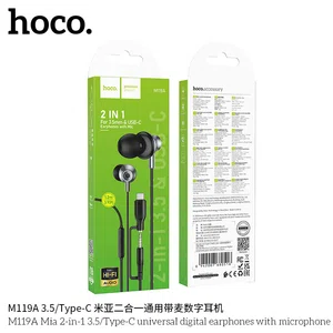 Hoco M119A Mia 2-in-1 Multi-Functional Digital Headphones, 3.5mm/Type-C Jack, Built-in Microphone - Available at AfnoBazar Nepal