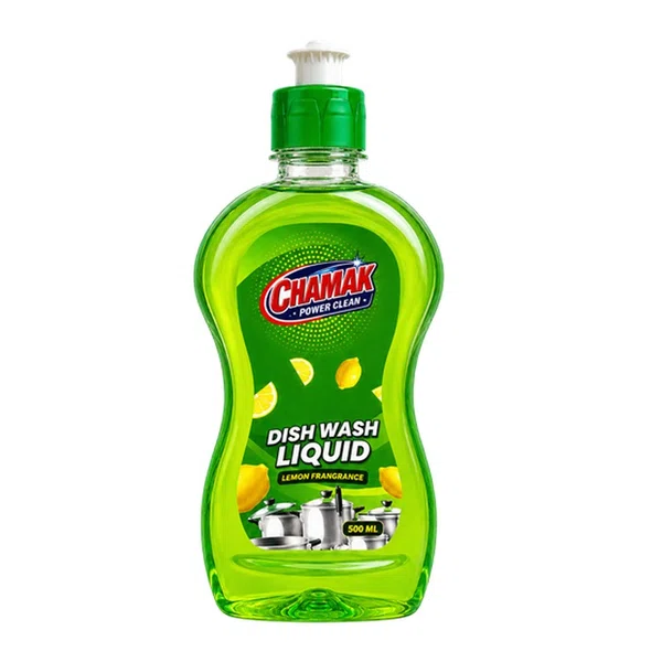 Chamak Power Clean Dishwash Liquid, Lemon Fragrance 500 ml