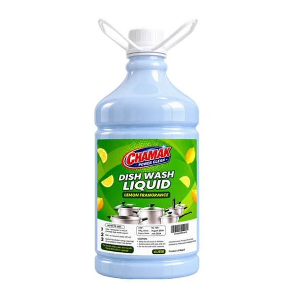 Chamak Power Clean Dishwash Liquid, Lemon Fragrance 4 L