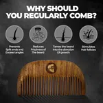 Beardo Compact Wooden Comb image 4
