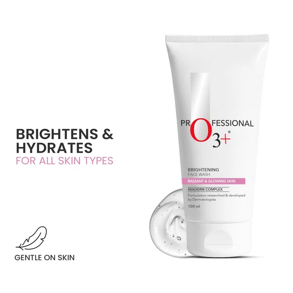 O3+ Brightening and Whitening Face Wash 100ml - Available at AfnoBazar Nepal