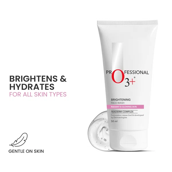 O3+ Brightening and Whitening Face Wash 50ml - Available at AfnoBazar Nepal