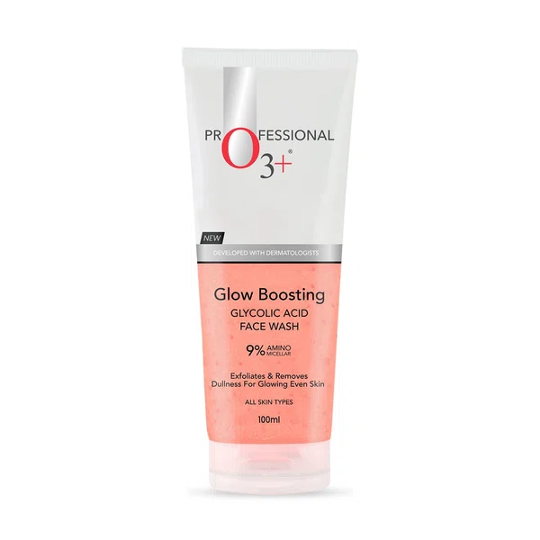 O3+ Glow Boosting Glycolic Acid Face Wash 100g - Available at AfnoBazar Nepal