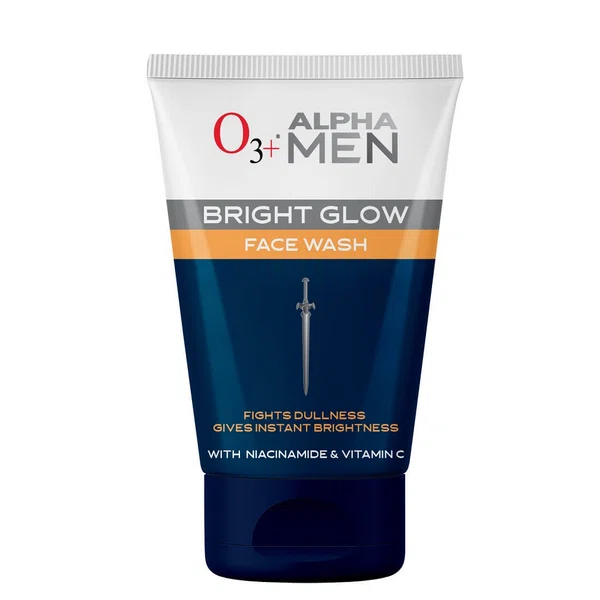 O3+ Alpha Men Bright Glow Face Wash 100ml - Available at AfnoBazar Nepal