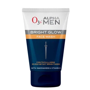 O3+ Alpha Men Bright Glow Face Wash 100ml - Available at AfnoBazar Nepal