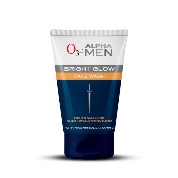 O3+ Alpha Men Bright Glow Face Wash 50g - Available at AfnoBazar Nepal