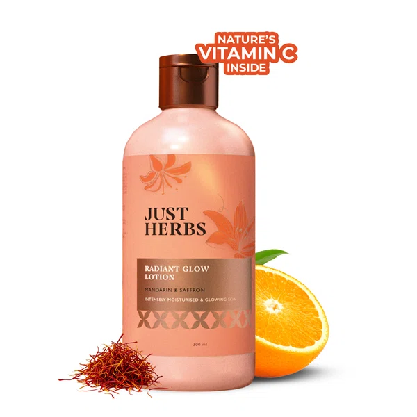 Just Herbs Radiant Glow Body Lotion 300ml - Available at AfnoBazar Nepal