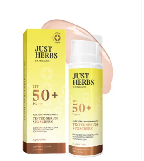 Just Herbs Aloe Vera Pomegranate Sunscreen 30ml - Available at AfnoBazar Nepal