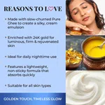 Just Herbs Ghee and 24K Gold Night Cream 50ml - Available at AfnoBazar Nepal