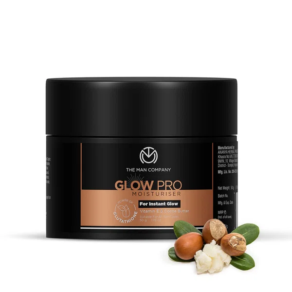 The Man Company Glow Pro Moisturiser 50g - Available at AfnoBazar Nepal