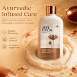 Just Herbs Saffron Malai Body Milk 300ml - Available at AfnoBazar Nepal