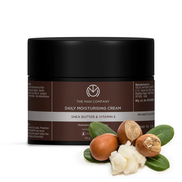 The Man Company Daily Moisturising Cream Shea Butter and Vitamin E 50g - Available at AfnoBazar Nepal