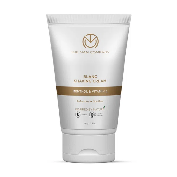 The Man Company Blanc Shaving Cream 100g - Available at AfnoBazar Nepal